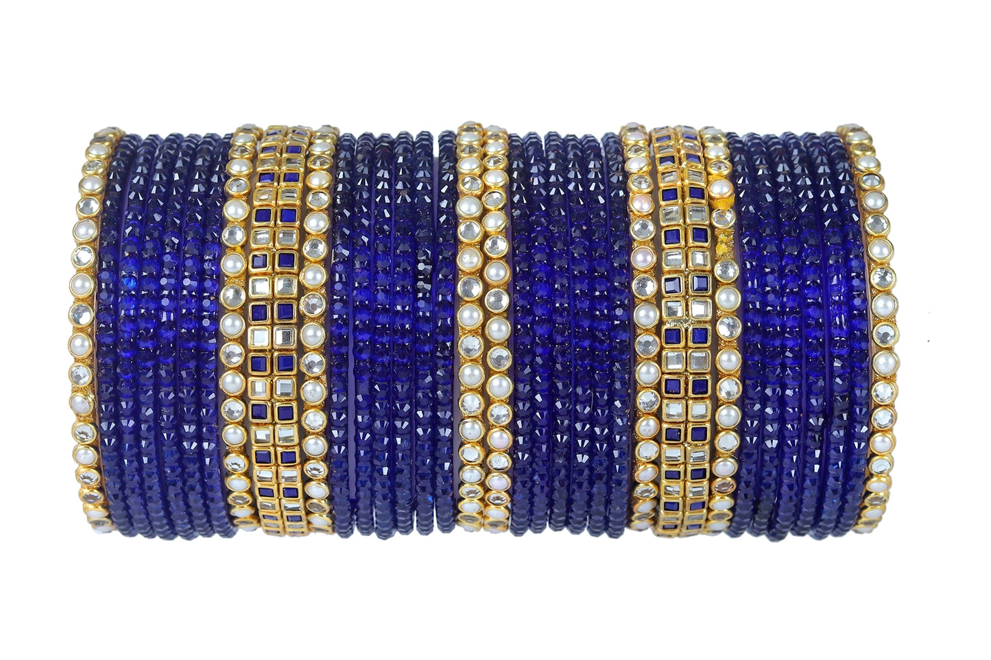 KOTTIAR CREATIONS ALL EYES ON YOUR HANDS Glossy Finished Fancy Glass Bangle Set For Women and Girls | Glass Bangles | Stylish Women's Bangles (Pack of 34)