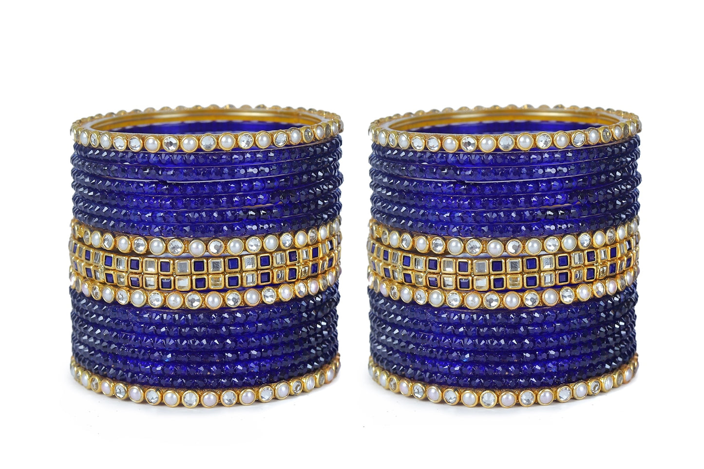 KOTTIAR CREATIONS ALL EYES ON YOUR HANDS Glossy Finished Fancy Glass Bangle Set For Women and Girls | Glass Bangles | Stylish Women's Bangles (Pack of 34)