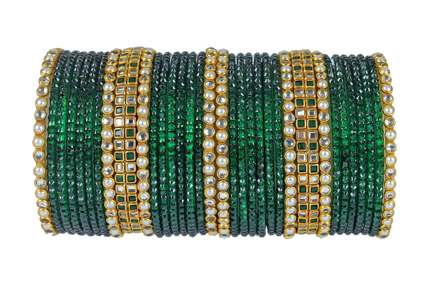 KOTTIAR CREATIONS ALL EYES ON YOUR HANDS Glossy Finished Fancy Glass Bangle Set For Women and Girls | Glass Bangles | Stylish Women's Bangles (Pack of 34)