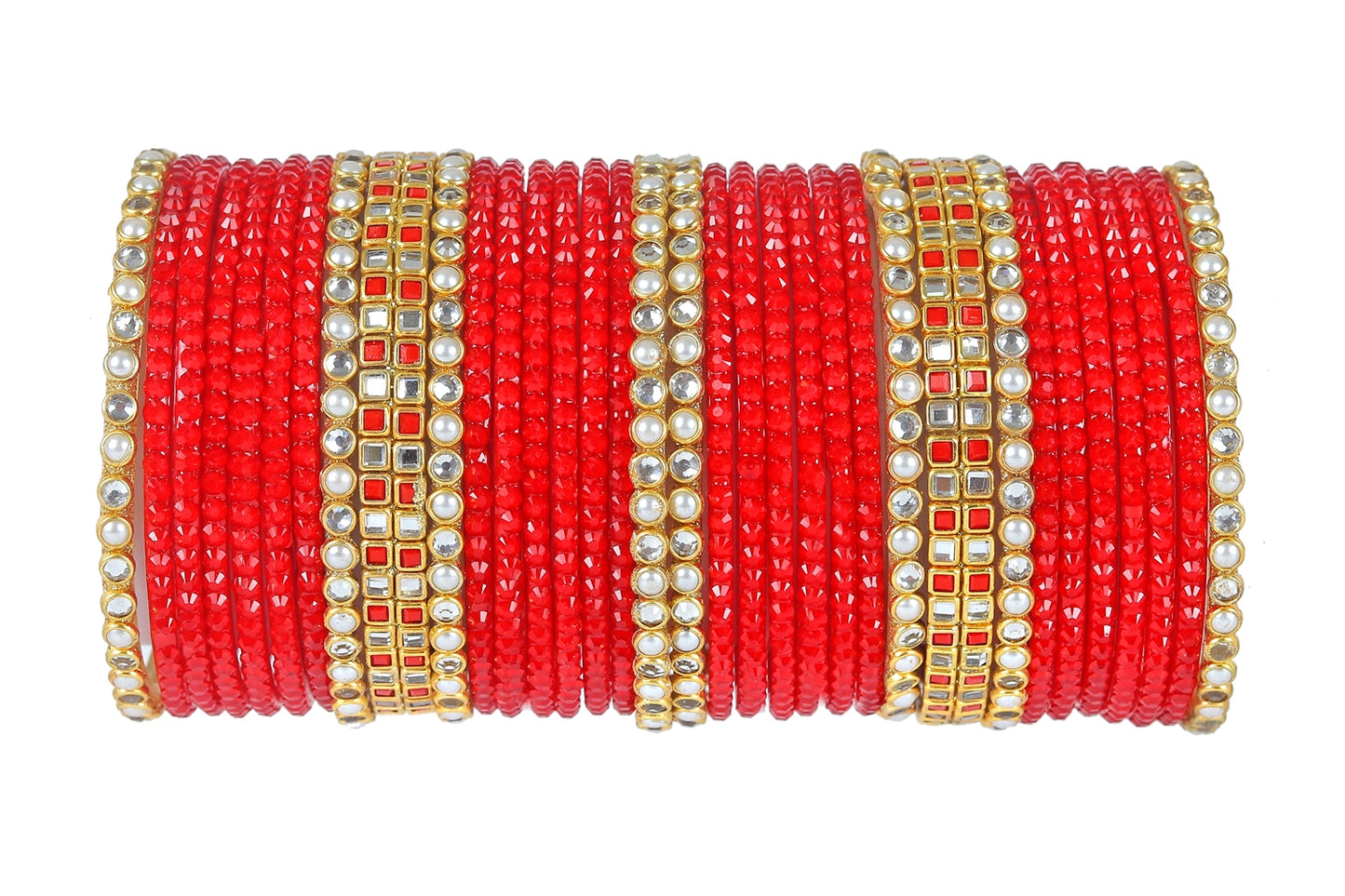 KOTTIAR CREATIONS ALL EYES ON YOUR HANDS Glossy Finished Fancy Glass Bangle Set For Women and Girls | Glass Bangles | Stylish Women's Bangles (Pack of 34)