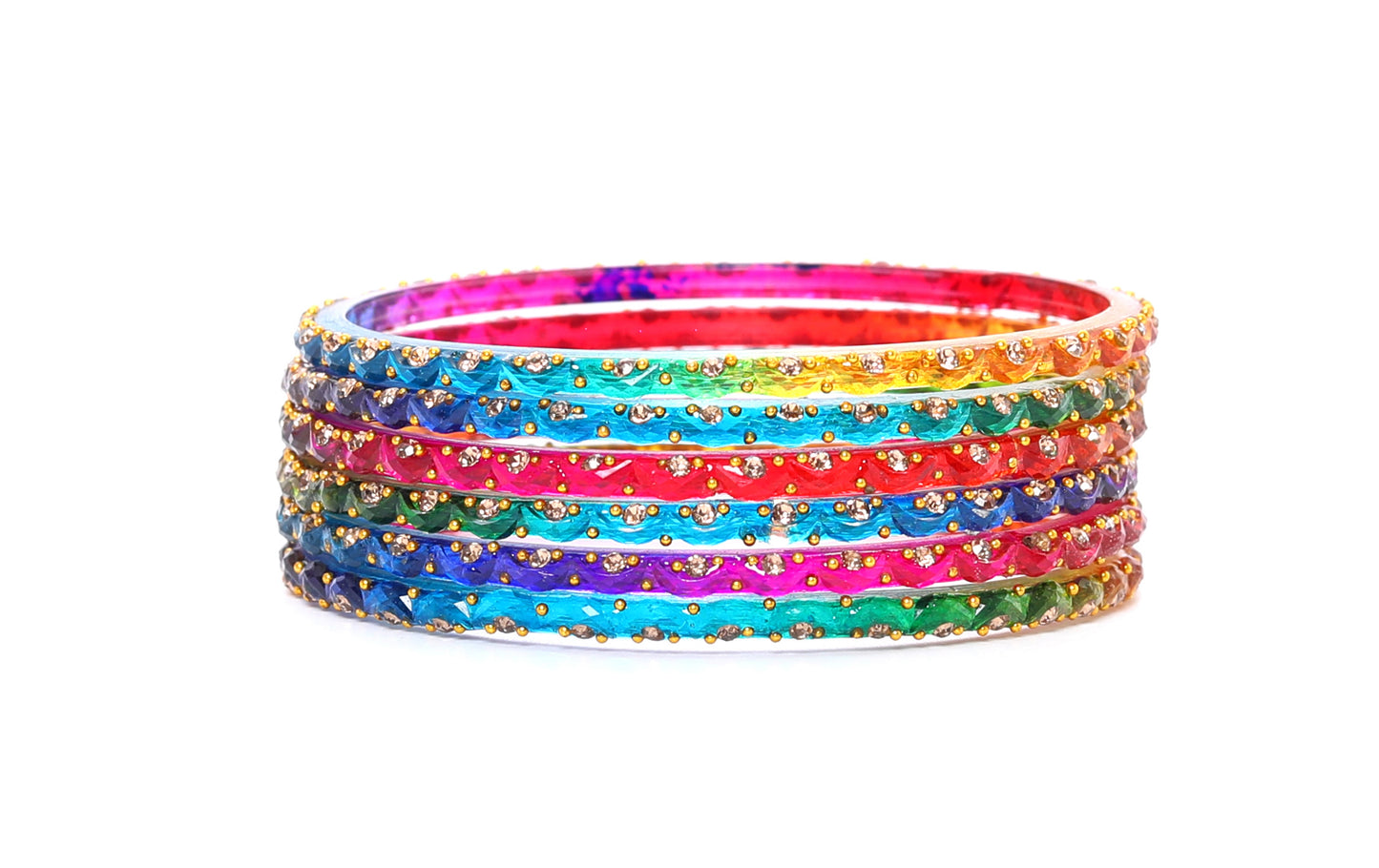 KOTTIAR CREATIONS Glass Bangles Set for Women - Pack of 12 | Traditional Indian Bangle Bracelets | Multi-Color Ethnic Jewelry | Handcrafted for Weddings, Festivals, & Gifts