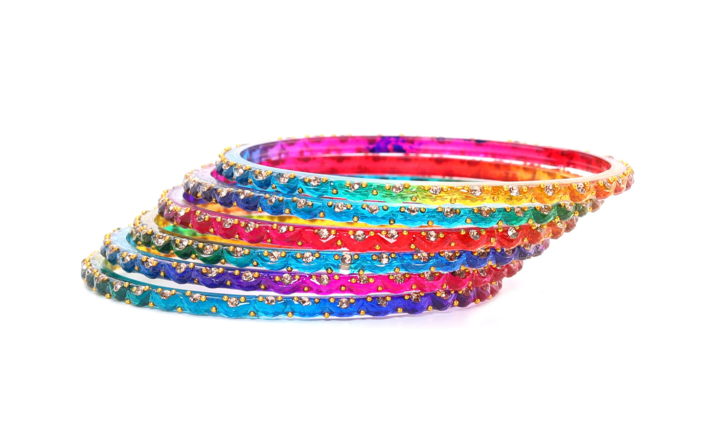 KOTTIAR CREATIONS Glass Bangles Set for Women - Pack of 12 | Traditional Indian Bangle Bracelets | Multi-Color Ethnic Jewelry | Handcrafted for Weddings, Festivals, & Gifts