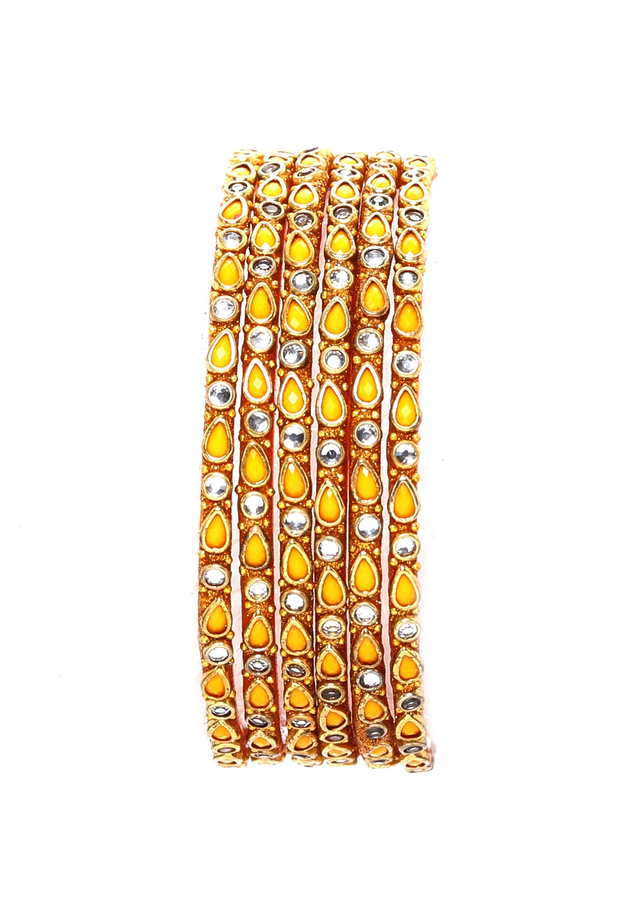 KOTTIAR CREATIONS ALL EYES ON YOUR HANDS Stones Studded Latest Fashion Jewellery Kundan Glossy Glass Bangles Set For Women & Girls (Pack of 12)
