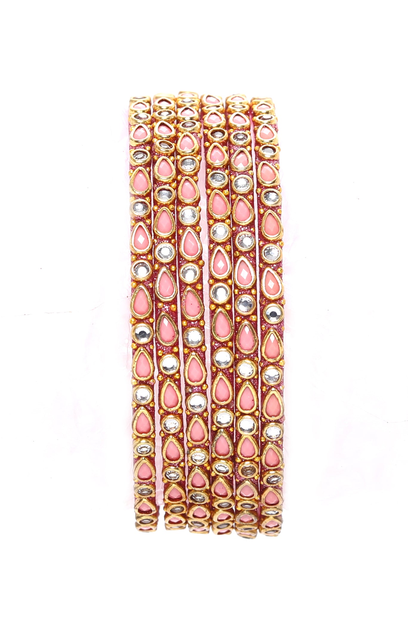 KOTTIAR CREATIONS ALL EYES ON YOUR HANDS Stones Studded Latest Fashion Jewellery Kundan Glossy Glass Bangles Set For Women & Girls (Pack of 12)