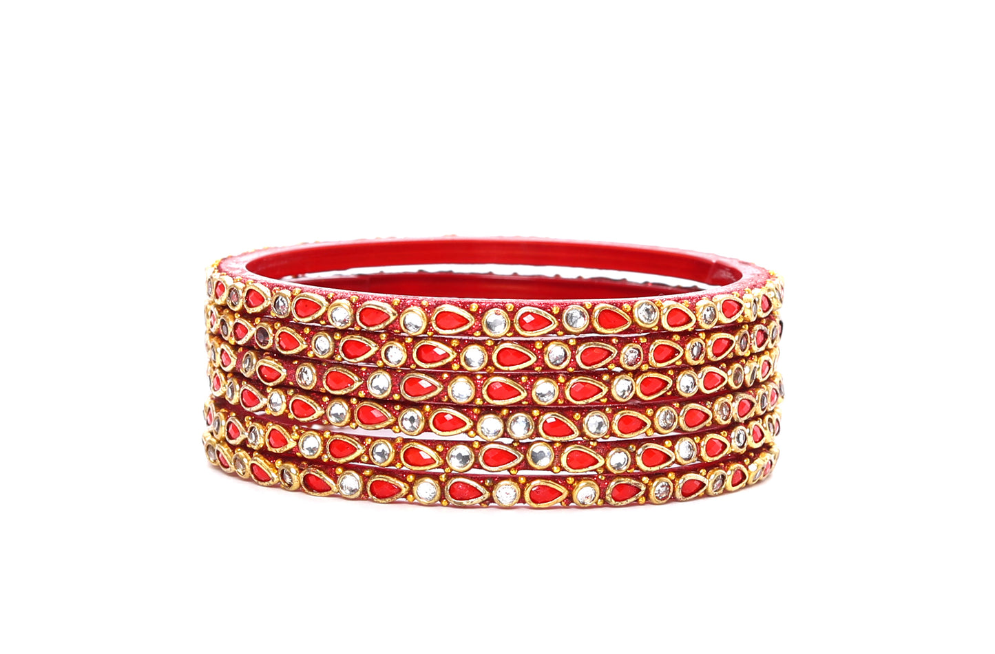 KOTTIAR CREATIONS ALL EYES ON YOUR HANDS Stones Studded Latest Fashion Jewellery Kundan Glossy Glass Bangles Set For Women & Girls (Pack of 12)
