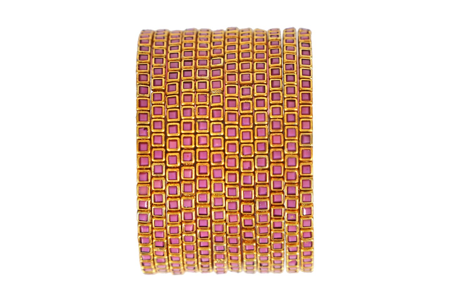 KOTTIAR CREATIONS ALL EYES ON YOUR HANDS Kundan Glass Bangle Set for Women – Perfect for Weddings, Festivals & Everyday Fashion (Pack of 12)