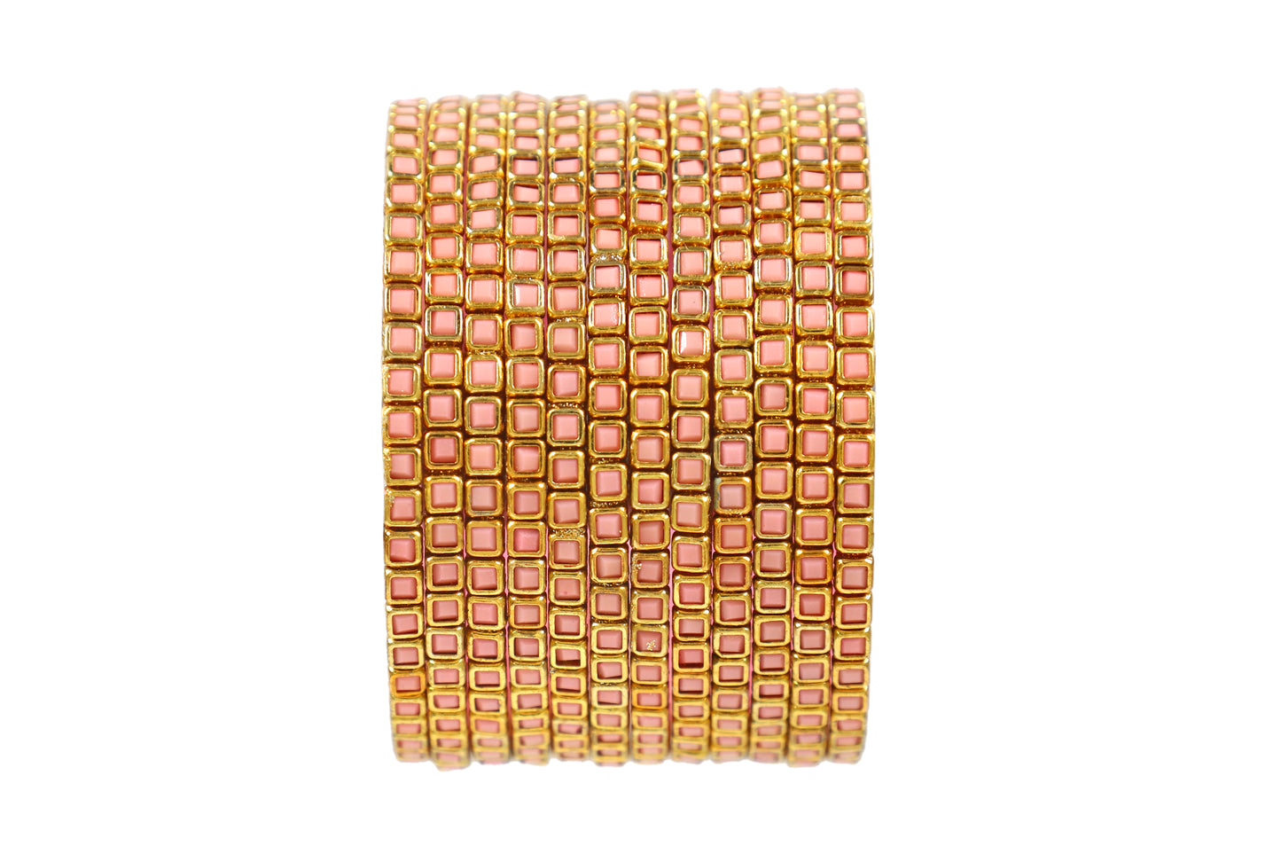 KOTTIAR CREATIONS ALL EYES ON YOUR HANDS Kundan Glass Bangle Set for Women – Perfect for Weddings, Festivals & Everyday Fashion (Pack of 12)