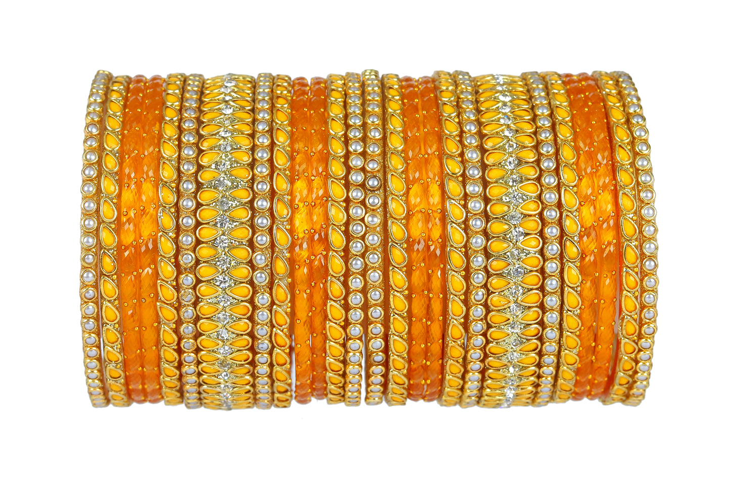 KOTTIAR CREATIONS ALL EYES ON YOUR HANDS Multicolor Traditional Glass Bangles Set- Pack Of 26 for Womens and Girls