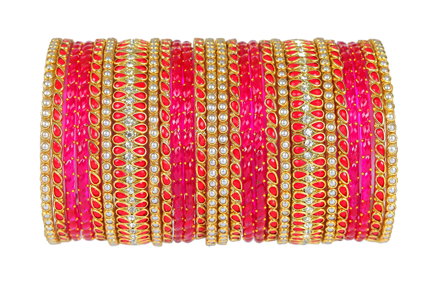 KOTTIAR CREATIONS ALL EYES ON YOUR HANDS Multicolor Traditional Glass Bangles Set- Pack Of 26 for Womens and Girls