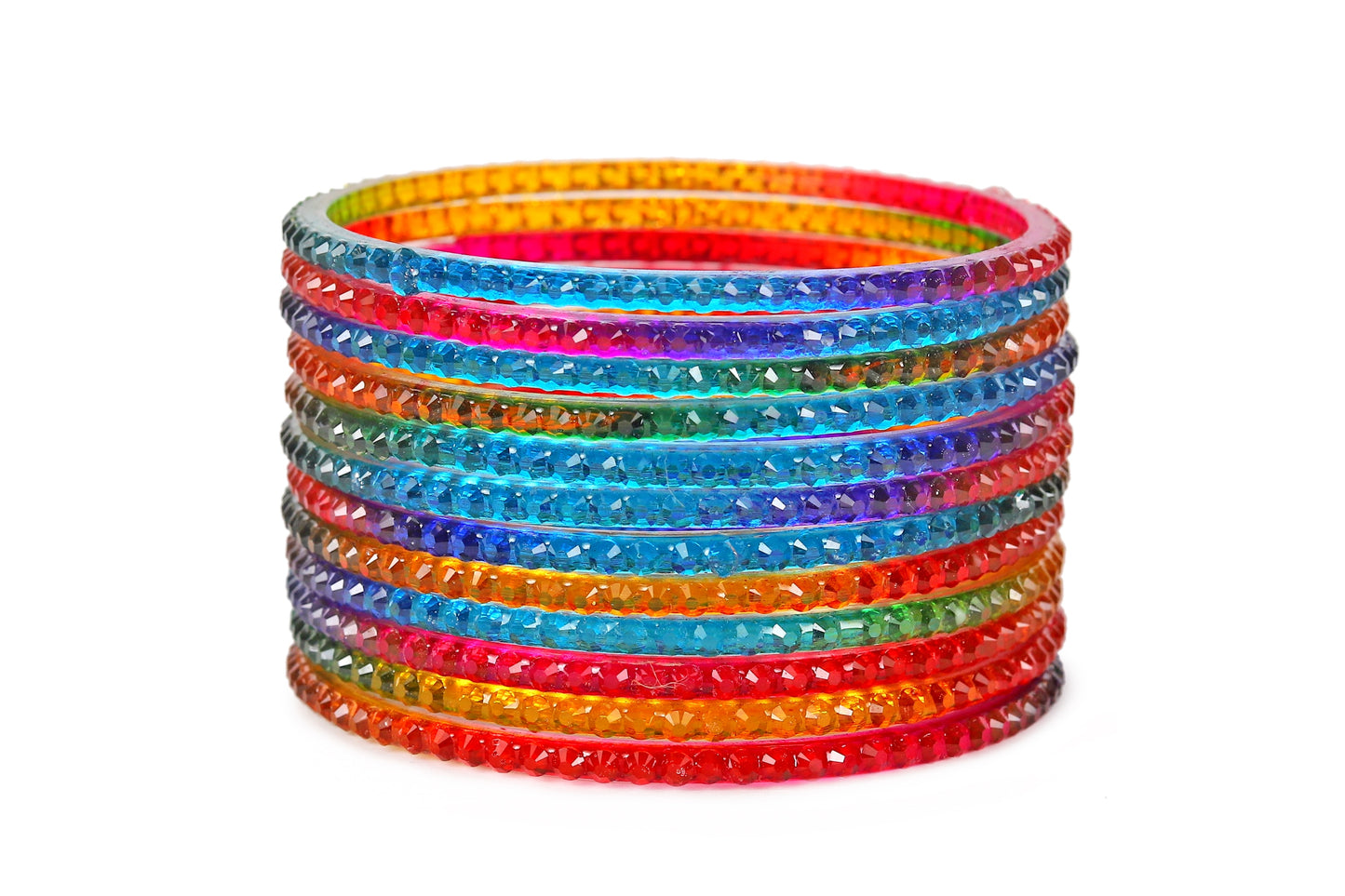 KOTTIAR CREATIONS ALL EYES ON YOUR HANDS Glass Bangle Set for Women – Perfect for Weddings, Festivals & Everyday Fashion (Pack of 12)