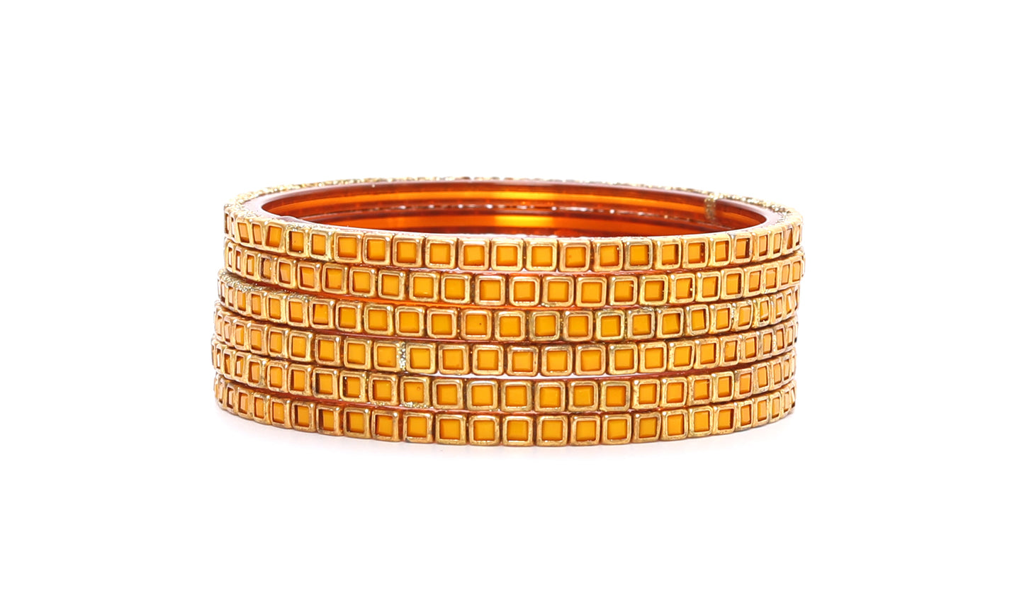 KOTTIAR CREATIONS ALL EYES ON YOUR HANDS Kundan Glass Bangle Set for Women – Perfect for Weddings, Festivals & Everyday Fashion (Pack of 12)