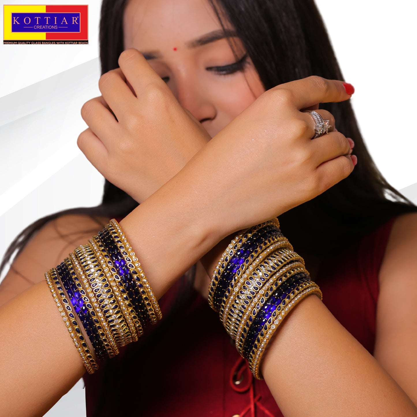 KOTTIAR CREATIONS ALL EYES ON YOUR HANDS Multicolor Traditional Glass Bangles Set- Pack Of 26 for Womens and Girls