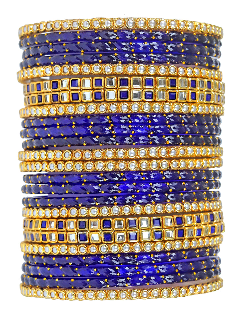 KOTTIAR CREATIONS ALL EYES ON YOUR HANDS Glass Bangles Set For Women & Girls | Glass Bangles | Traditional Bangles For Women- Pack of 22