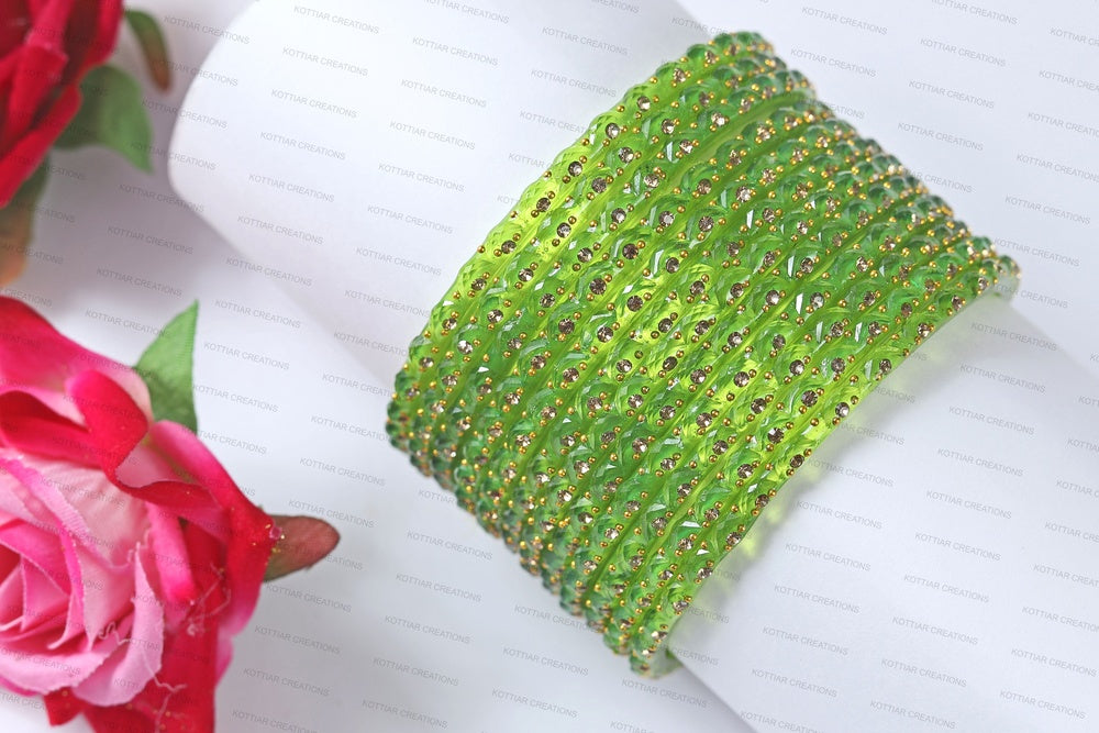 KOTTIAR CREATIONS Glass Bangles Set for Women - Pack of 12 | Traditional Indian Bangle Bracelets | Multi-Color Ethnic Jewelry | Handcrafted for Weddings, Festivals, & Gifts