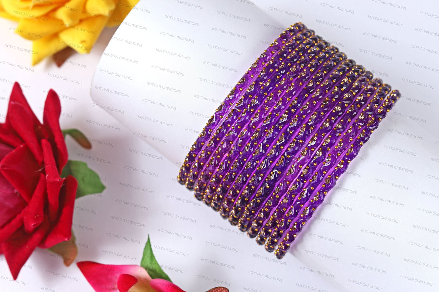 KOTTIAR CREATIONS Glass Bangles Set for Women - Pack of 12 | Traditional Indian Bangle Bracelets | Multi-Color Ethnic Jewelry | Handcrafted for Weddings, Festivals, & Gifts