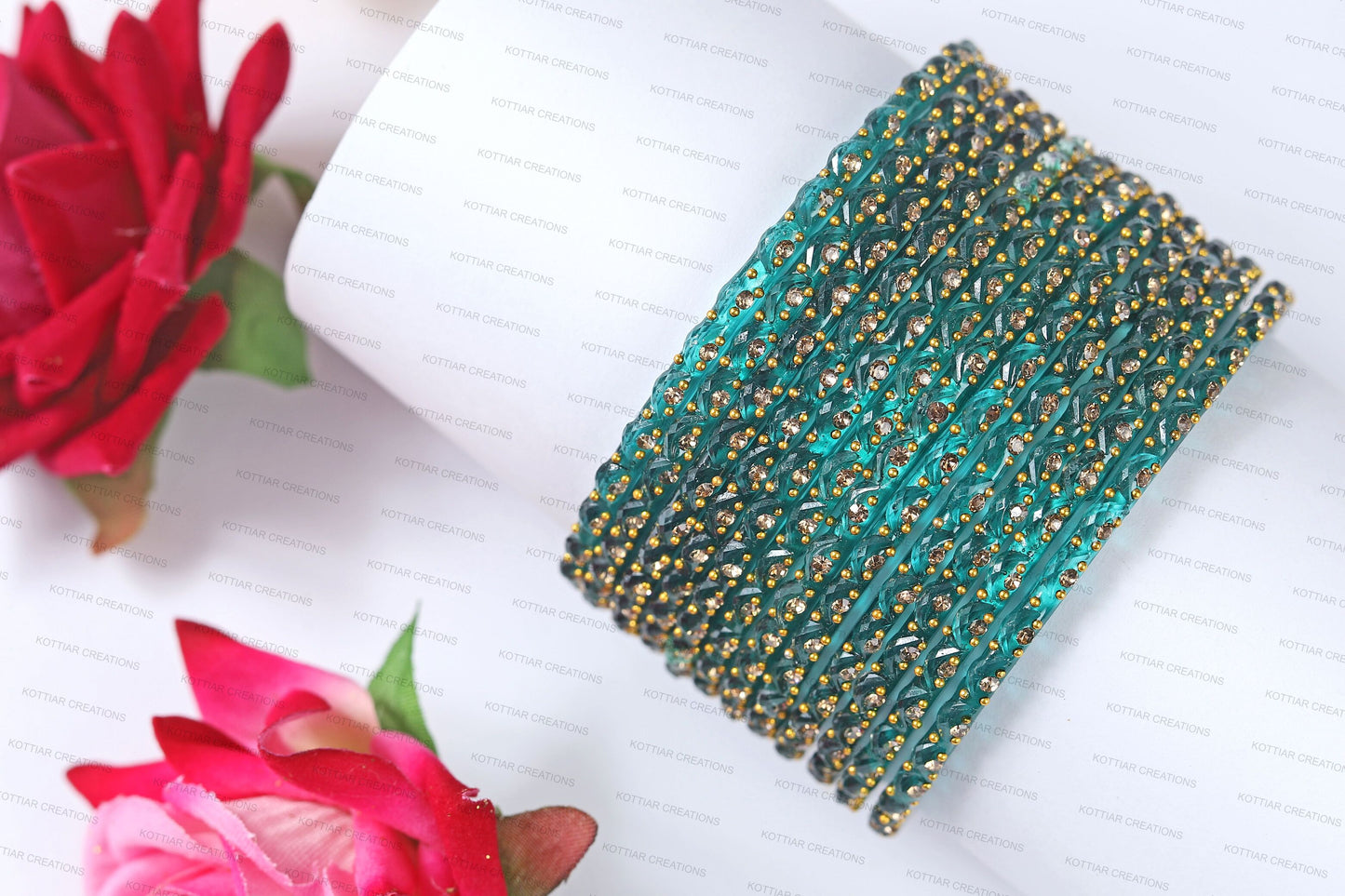 KOTTIAR CREATIONS Glass Bangles Set for Women - Pack of 12 | Traditional Indian Bangle Bracelets | Multi-Color Ethnic Jewelry | Handcrafted for Weddings, Festivals, & Gifts