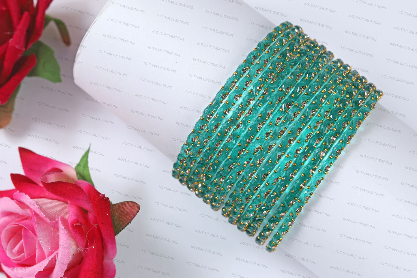 KOTTIAR CREATIONS Glass Bangles Set for Women - Pack of 12 | Traditional Indian Bangle Bracelets | Multi-Color Ethnic Jewelry | Handcrafted for Weddings, Festivals, & Gifts