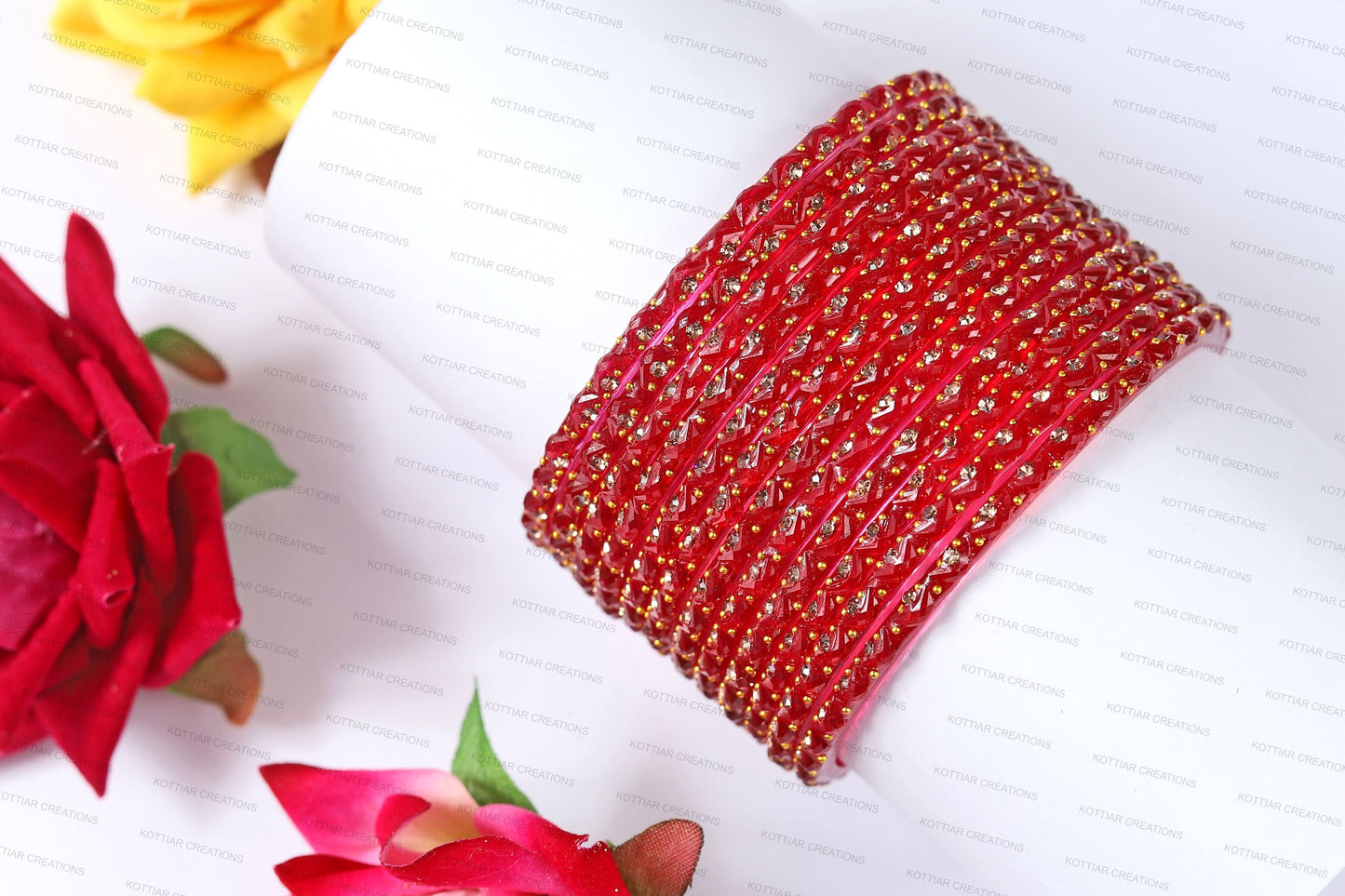 KOTTIAR CREATIONS Glass Bangles Set for Women - Pack of 12 | Traditional Indian Bangle Bracelets | Multi-Color Ethnic Jewelry | Handcrafted for Weddings, Festivals, & Gifts