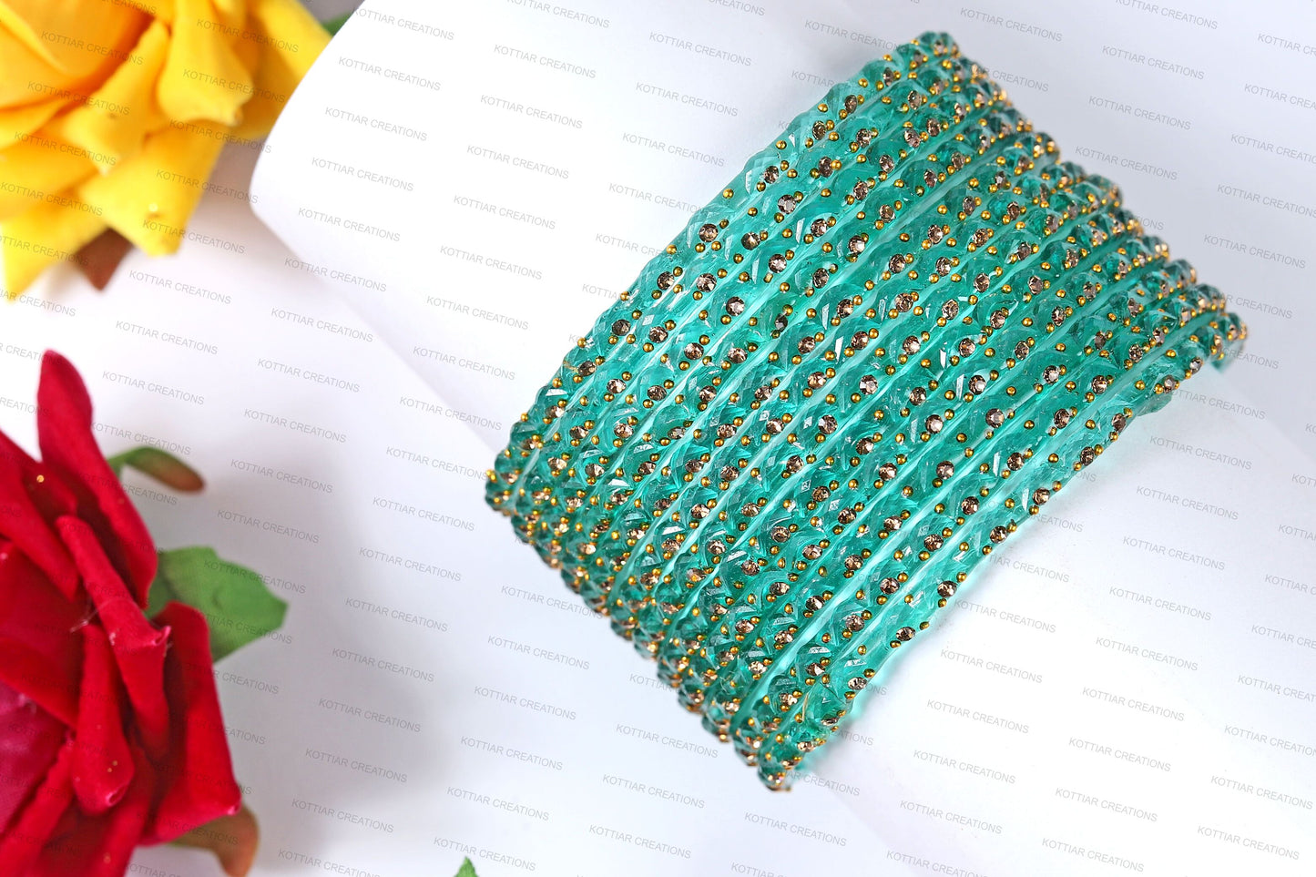 KOTTIAR CREATIONS Glass Bangles Set for Women - Pack of 12 | Traditional Indian Bangle Bracelets | Multi-Color Ethnic Jewelry | Handcrafted for Weddings, Festivals, & Gifts