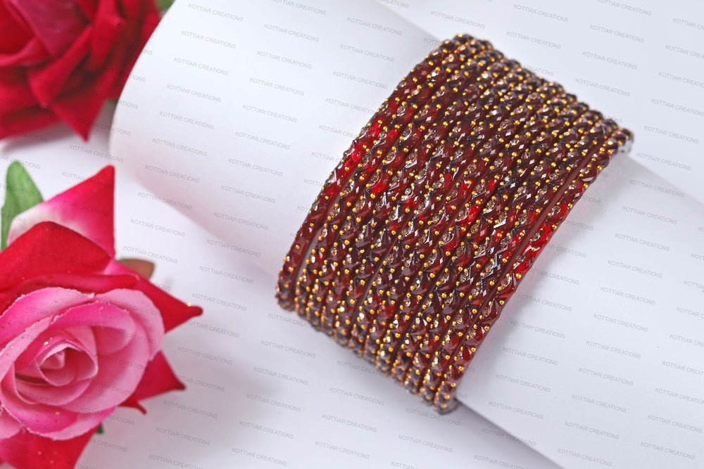 KOTTIAR CREATIONS Glass Bangles Set for Women - Pack of 12 | Traditional Indian Bangle Bracelets | Multi-Color Ethnic Jewelry | Handcrafted for Weddings, Festivals, & Gifts