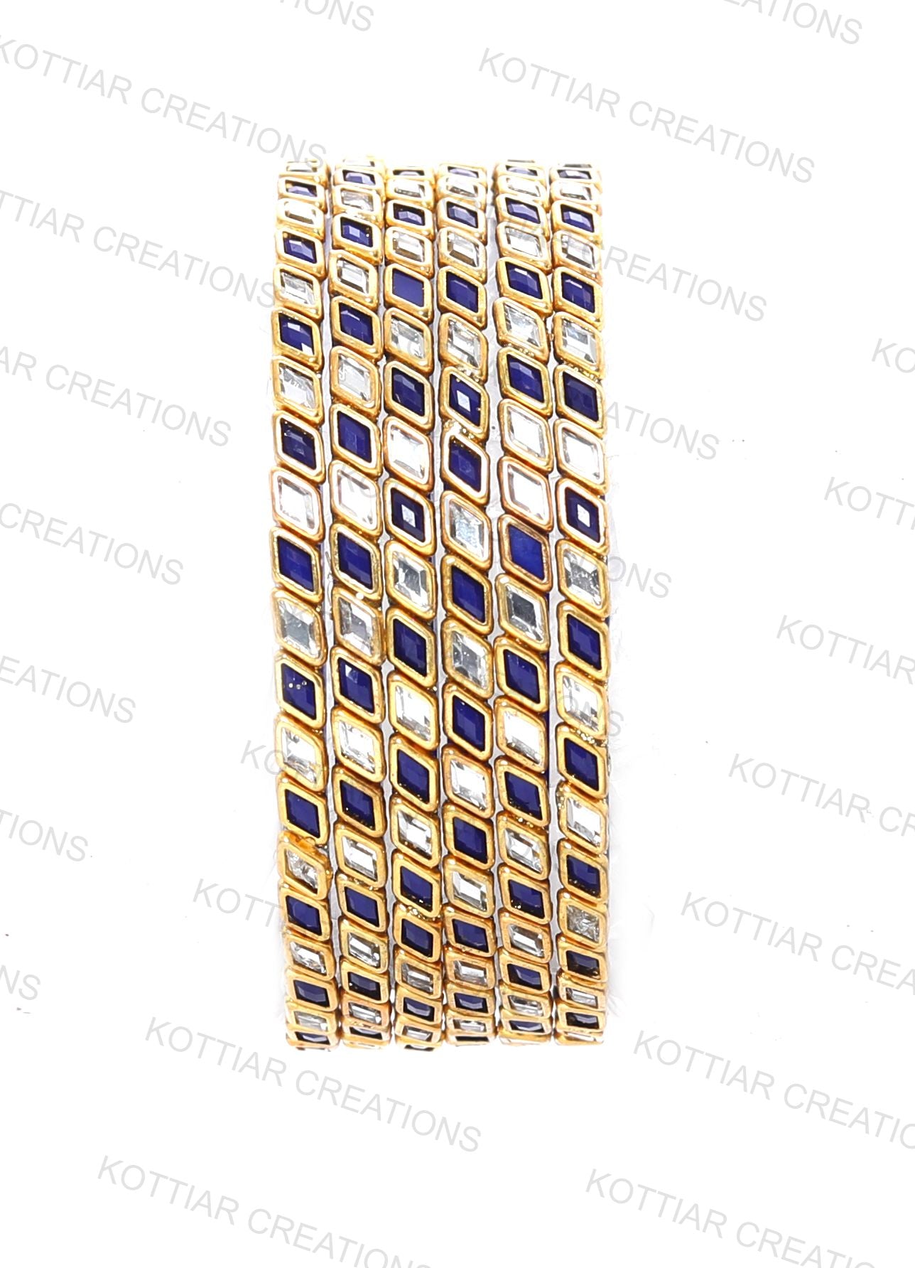 KOTTIAR CREATIONS® Zircon Gemstone Or Beads Studded worked Glossy Finished Glass Bangle Set For Women and Girls- Pack of 12