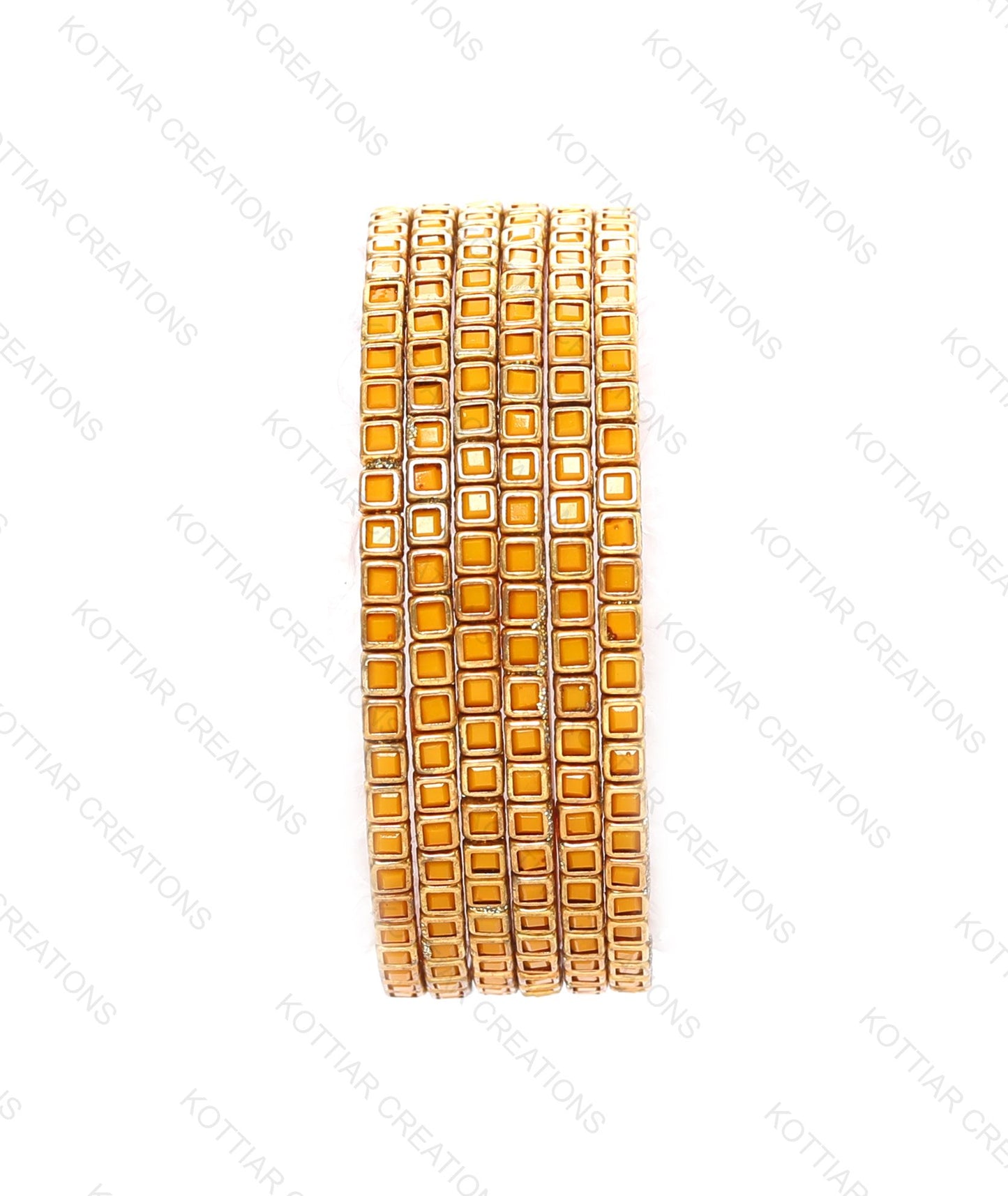 KOTTIAR CREATIONS ALL EYES ON YOUR HANDS Kundan Glass Bangle Set for Women – Perfect for Weddings, Festivals & Everyday Fashion (Pack of 12)
