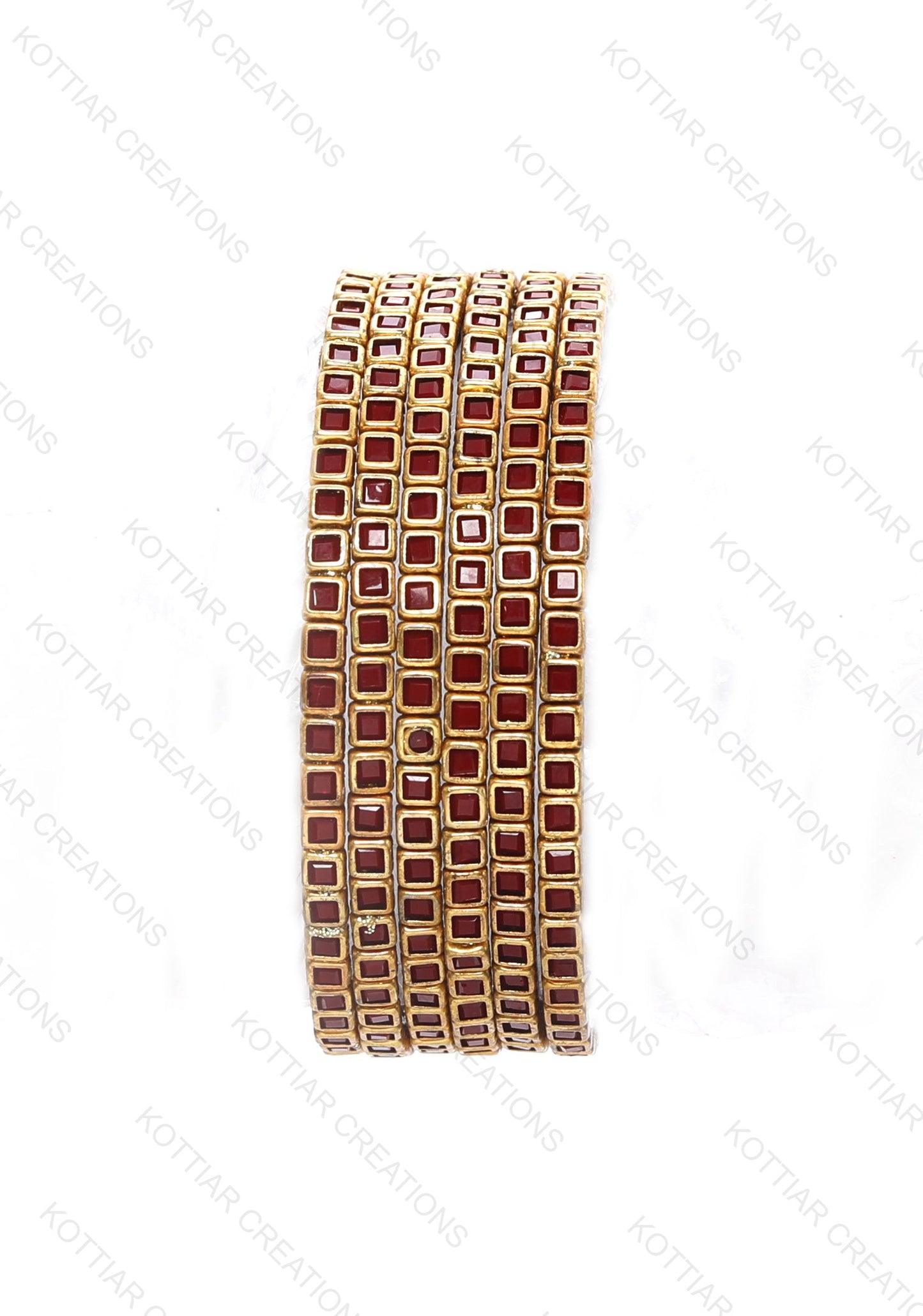 KOTTIAR CREATIONS ALL EYES ON YOUR HANDS Kundan Glass Bangle Set for Women – Perfect for Weddings, Festivals & Everyday Fashion (Pack of 12)