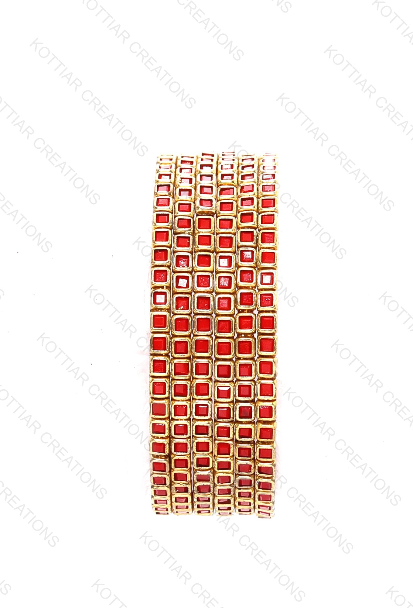 KOTTIAR CREATIONS ALL EYES ON YOUR HANDS Kundan Glass Bangle Set for Women – Perfect for Weddings, Festivals & Everyday Fashion (Pack of 12)