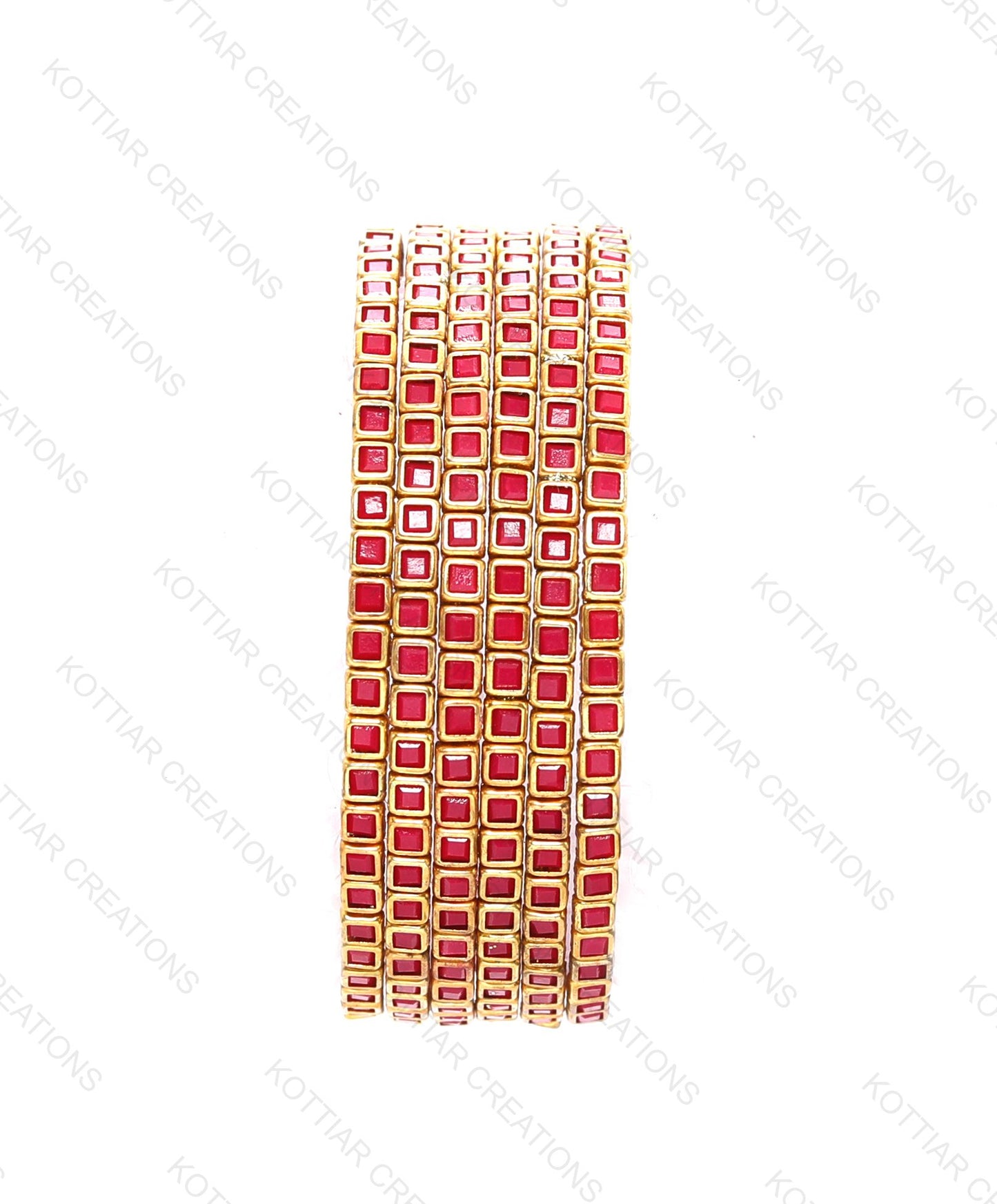 KOTTIAR CREATIONS ALL EYES ON YOUR HANDS Kundan Glass Bangle Set for Women – Perfect for Weddings, Festivals & Everyday Fashion (Pack of 12)