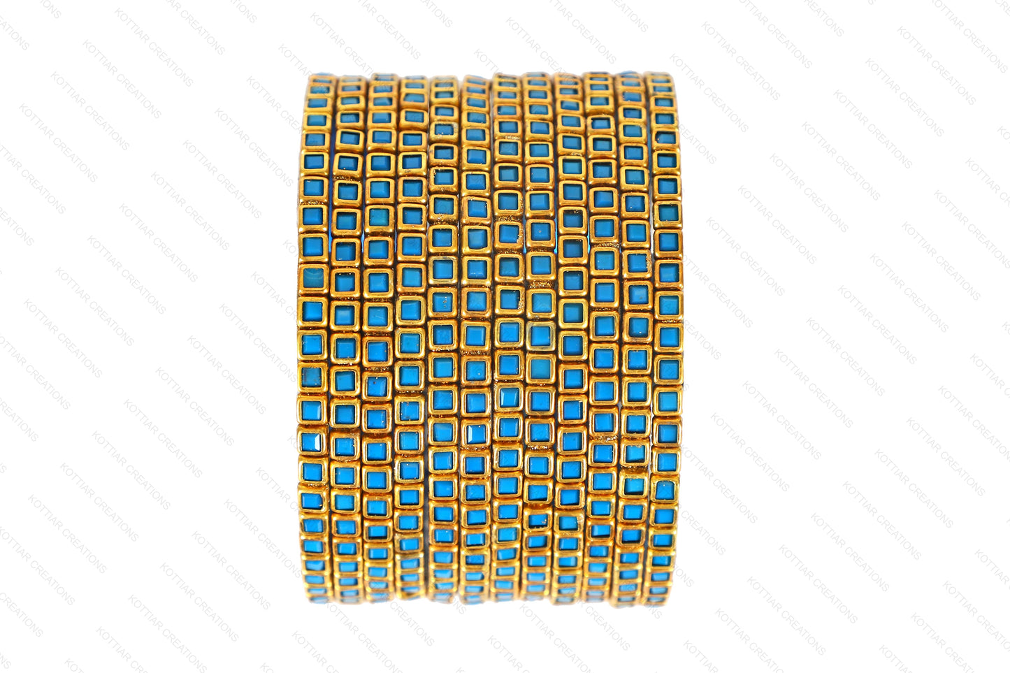 KOTTIAR CREATIONS ALL EYES ON YOUR HANDS Kundan Glass Bangle Set for Women – Perfect for Weddings, Festivals & Everyday Fashion (Pack of 12)