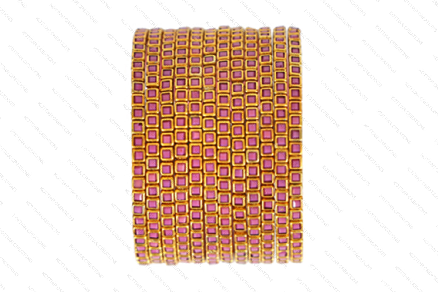 KOTTIAR CREATIONS ALL EYES ON YOUR HANDS Kundan Glass Bangle Set for Women – Perfect for Weddings, Festivals & Everyday Fashion (Pack of 12)