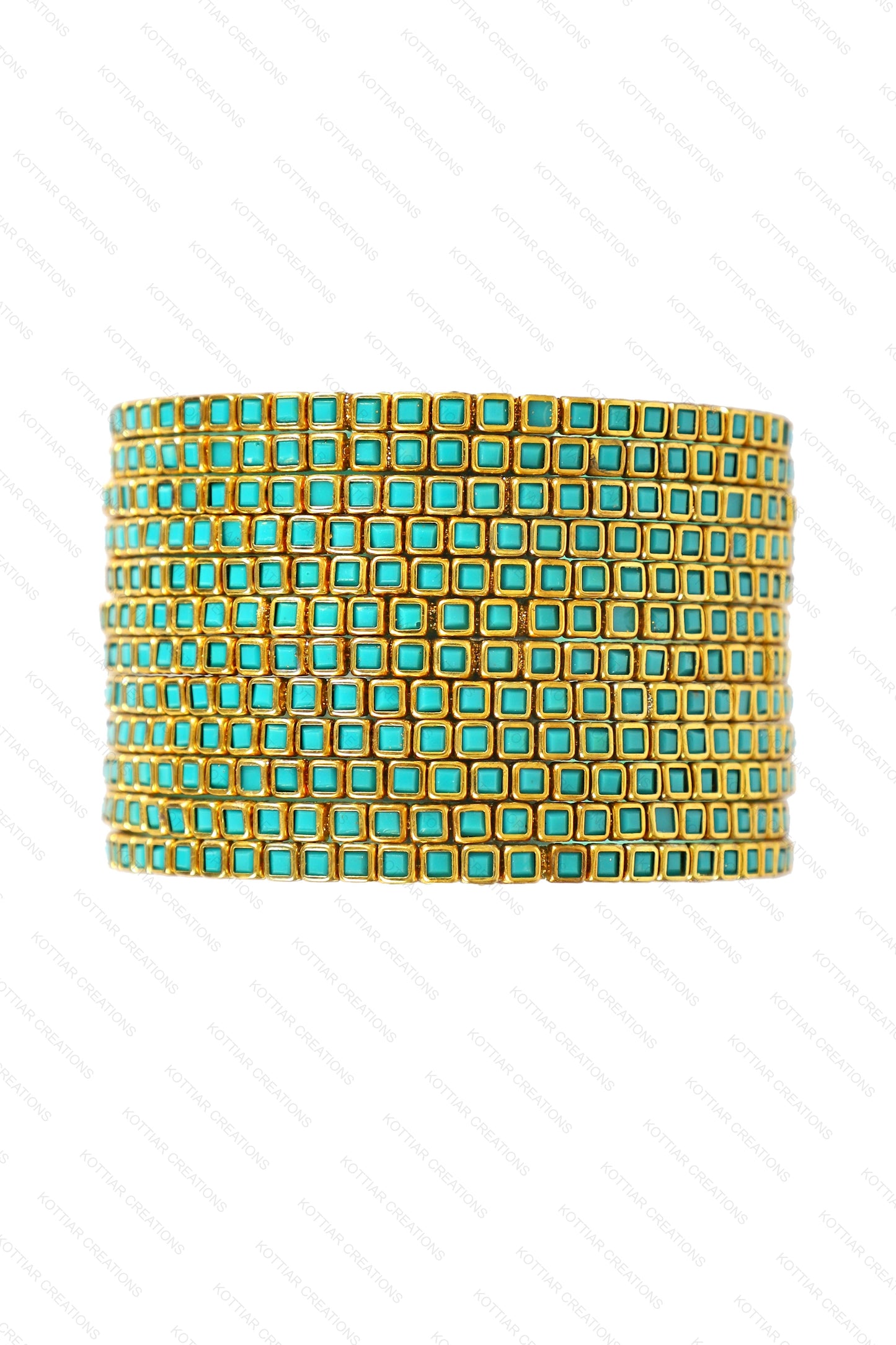 KOTTIAR CREATIONS ALL EYES ON YOUR HANDS Kundan Glass Bangle Set for Women – Perfect for Weddings, Festivals & Everyday Fashion (Pack of 12)