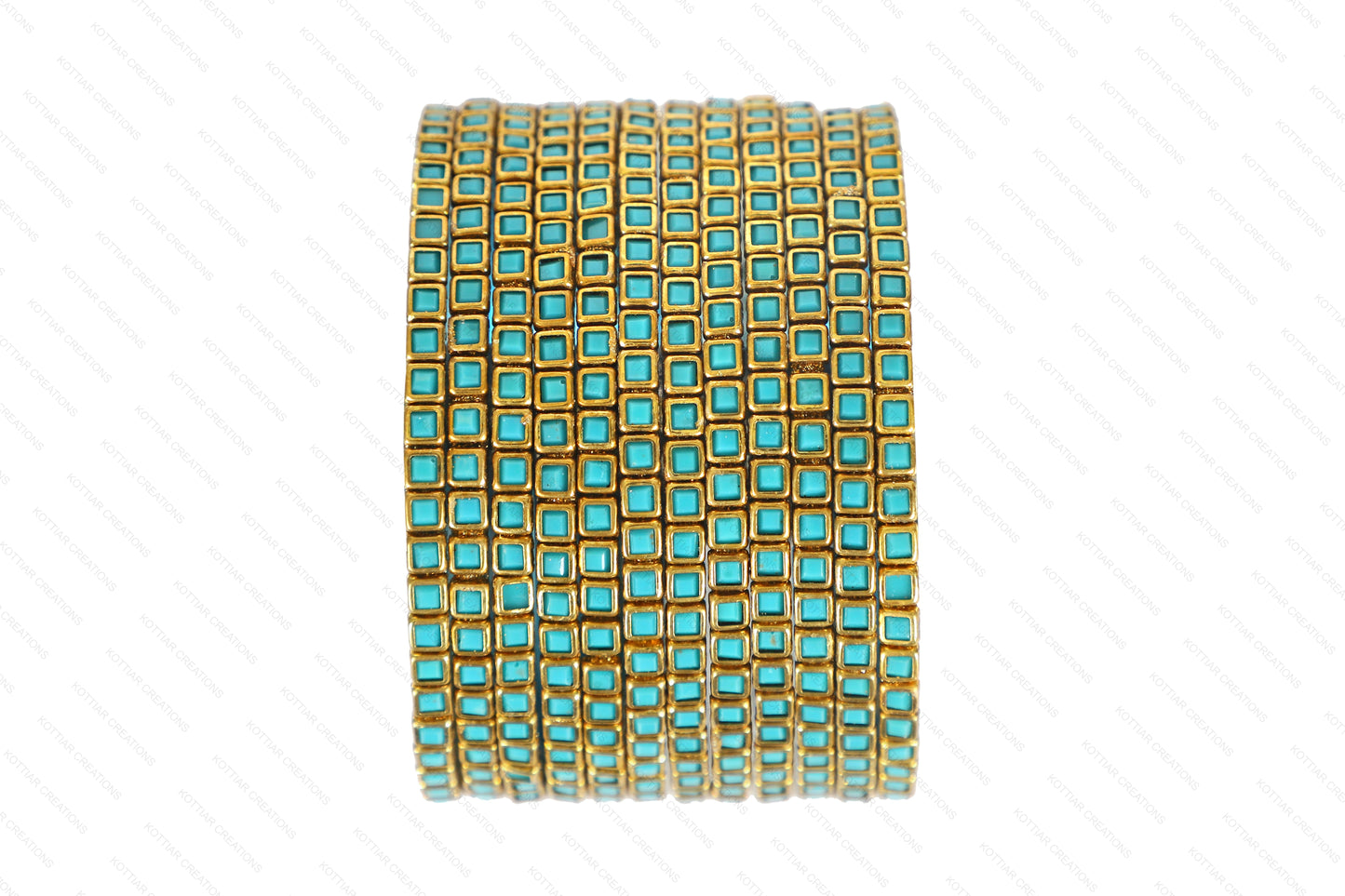 KOTTIAR CREATIONS ALL EYES ON YOUR HANDS Kundan Glass Bangle Set for Women – Perfect for Weddings, Festivals & Everyday Fashion (Pack of 12)