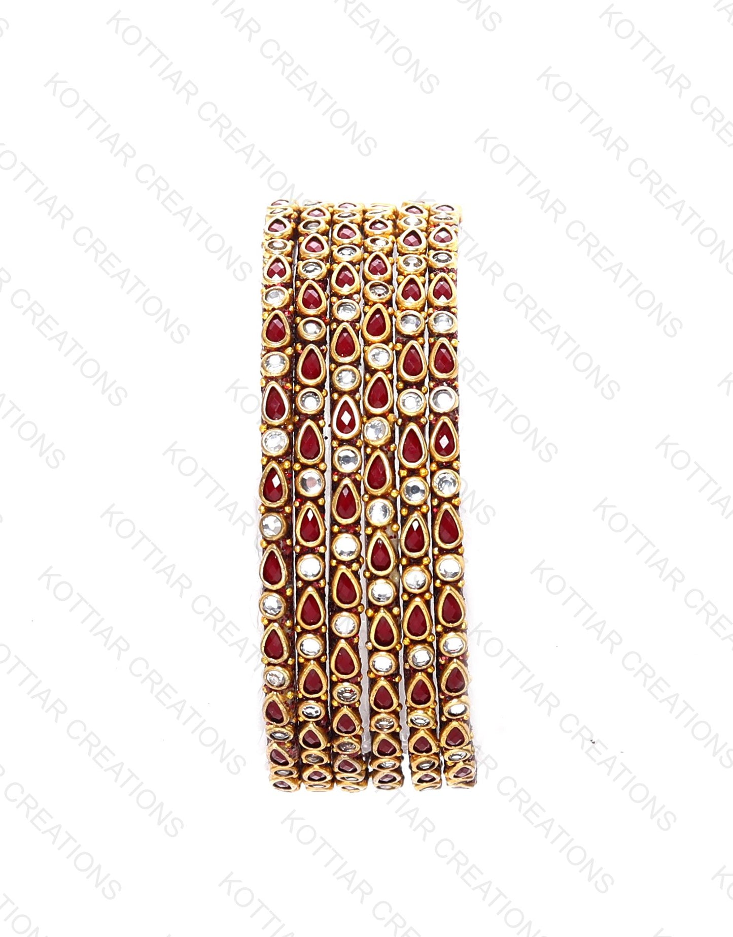 KOTTIAR CREATIONS ALL EYES ON YOUR HANDS Stones Studded Latest Fashion Jewellery Kundan Glossy Glass Bangles Set For Women & Girls (Pack of 12)