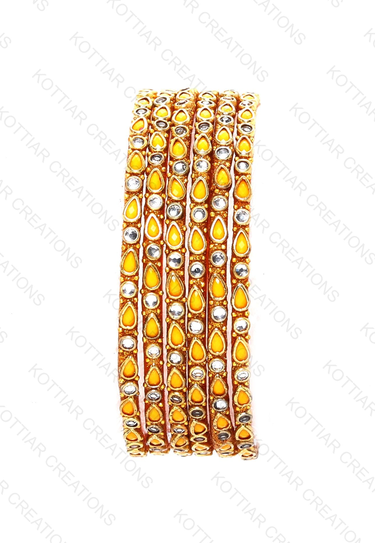 KOTTIAR CREATIONS ALL EYES ON YOUR HANDS Stones Studded Latest Fashion Jewellery Kundan Glossy Glass Bangles Set For Women & Girls (Pack of 12)