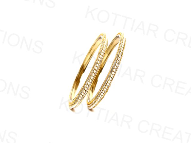 KOTTIAR CREATIONS ALL EYES ON YOUR HANDS Golden Zircon GemStone & Beads Studded Glass Kada Set For Women & Girls | Chudi Set | Glass Bangles For Women - Pack of 4